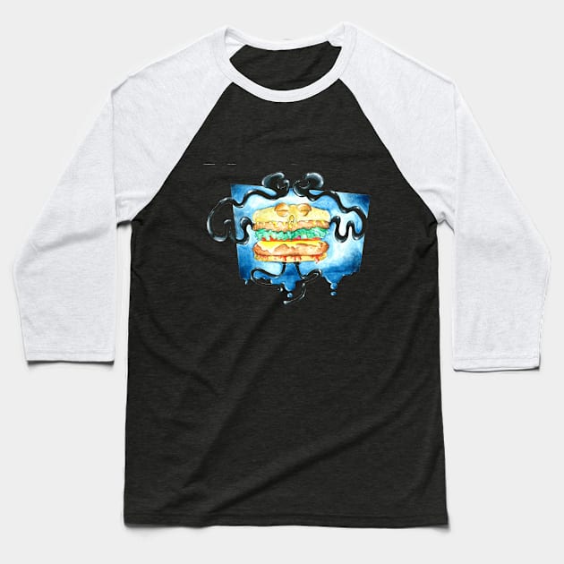 "ZEN BURGE", A yummy design by Jorge Centeno Baseball T-Shirt by Jorgecenteno